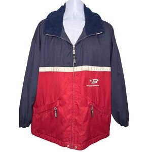 Bogner Sports Mens Navy Red Full Zip Windbreaker Jacket  Sz 40/L Retro Apres Ski